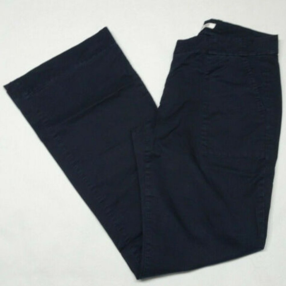 cAbi #252R Step Out Size 6 Blue Chino Wide Leg